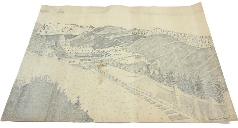 German Haus Wachenfeld, Hitler residence large drawing — image 5