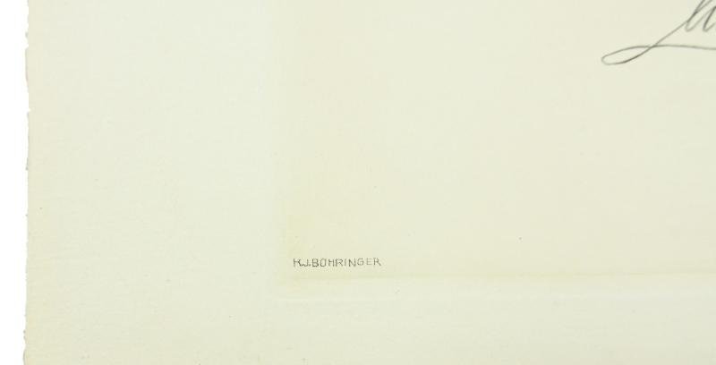 German Portrait Print/Litho of Flying Ace Max Immelmann by K.J.Böhringer — image 5