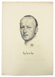 German Portrait Print/Litho of Philipp 'Prinz' von Hessen by K.J.Böhringer