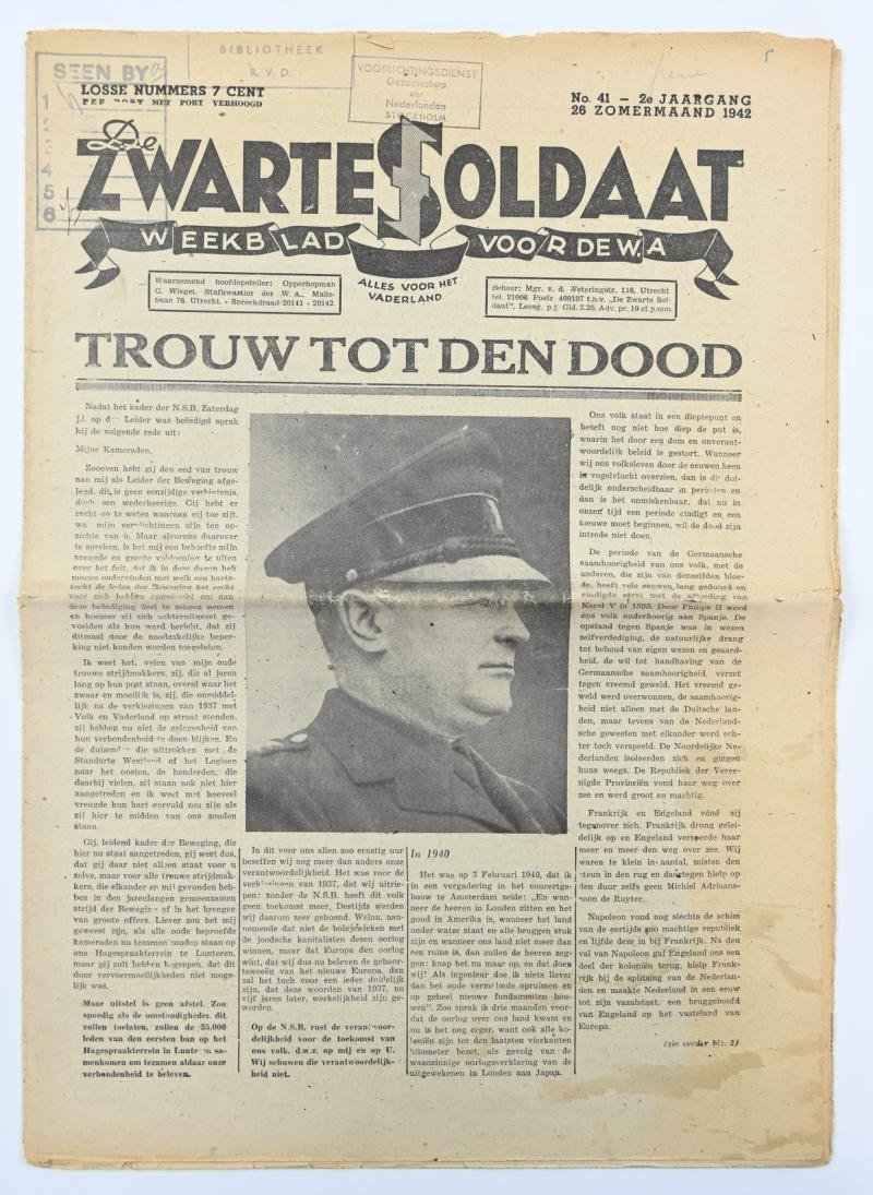 Dutch / Waffen-SS 'Zwarte Soldaat' Newspaper — image 3