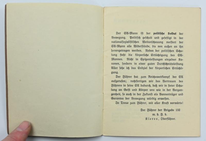 German SA Booklet 'Die körperliche Ertüchtigung in der SA' — image 2