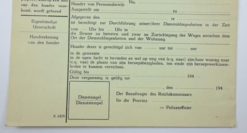 German WH license 'Holland' — image 3