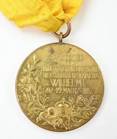 German Kaiser Wilhelm Memorial Medal — image 4