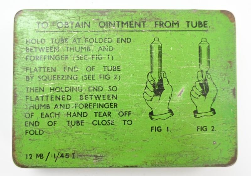 British WW2 Anti-Gas Ointment Tin Can 'Tropical Use' — image 3