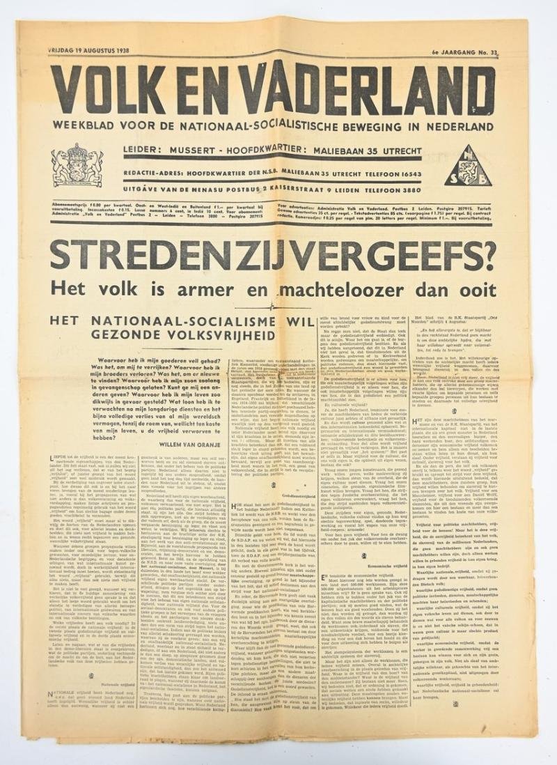 Dutch 'Volk en Vaderland' Newspaper — image 3