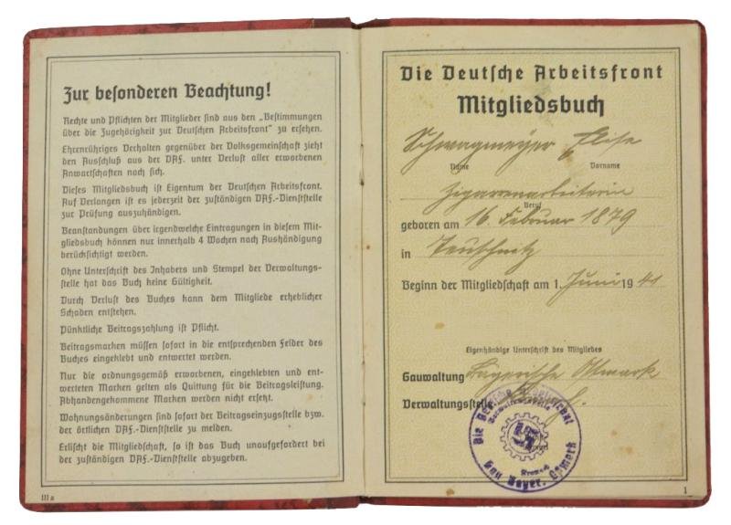 German DAF Memberpass — image 2