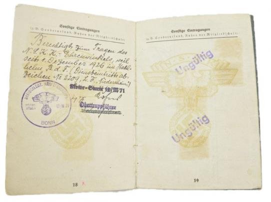 German NSKK Member Pass — image 6