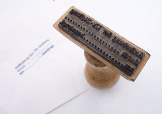 German WH Ink-Stamp 'Uk-stellung' — image 3