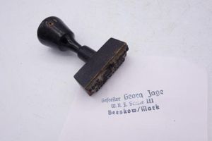 German Wehrmacht pesonal Ink-Stamp 'Gefreiter'