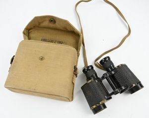 British WW2 Binocular with Carrying Pouch