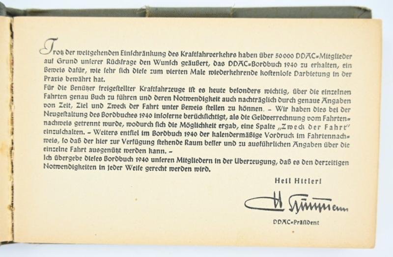 German DDAC Bordbuch 1940 — image 2