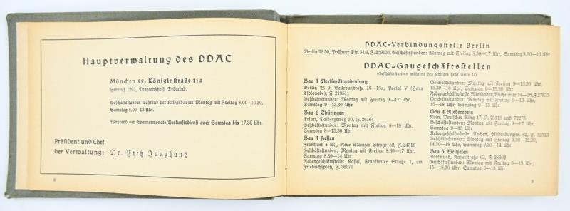 German DDAC Bordbuch 1940 — image 3