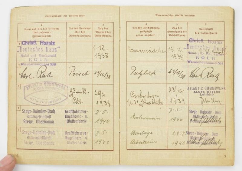 German Workers Pass 'Rosa Stiefsohn' — image 6