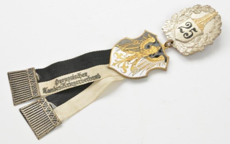 Preussischer Kriegerverein Abzeichen Landes Kriegerverband mit Spange 25 Jahre — image 2