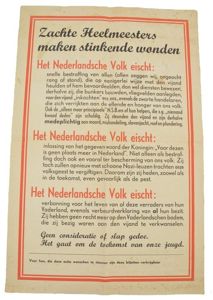 Dutch Poster 'Zachte Heelmeesters maken Stinkende Wonden'