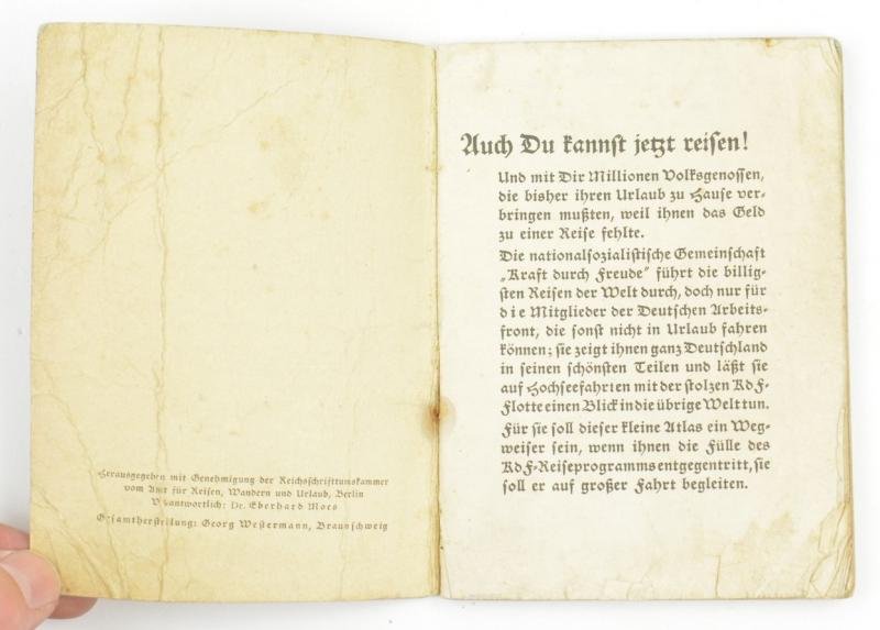 German DAF Kdf Pocket Atlas with DAF member badge — image 5