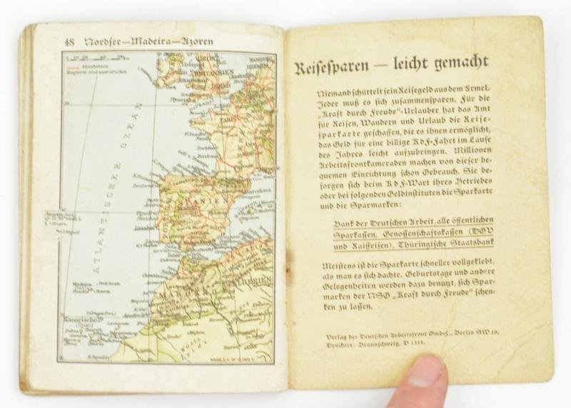 German DAF Kdf Pocket Atlas with DAF member badge — image 9