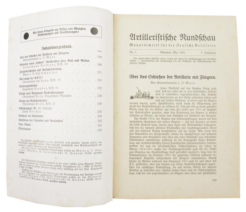 German WH Magazine 'Artilleristische Rundschau' 1936 — image 2
