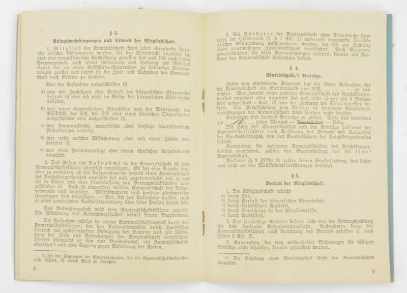 German Kyffhauserbund Memberpass Grouping — image 10