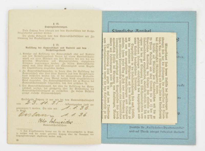 German Kyffhauserbund Memberpass Grouping — image 11