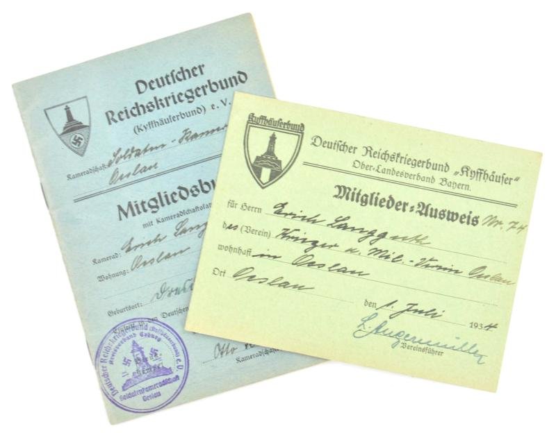 German Kyffhauserbund Memberpass Grouping — image 4