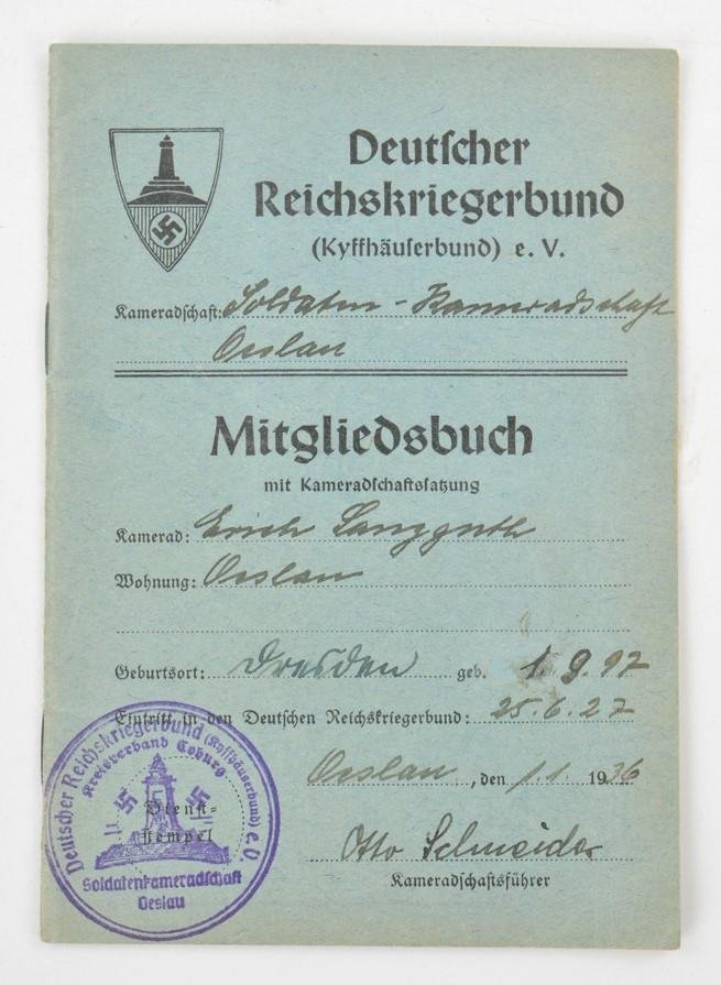 German Kyffhauserbund Memberpass Grouping — image 6