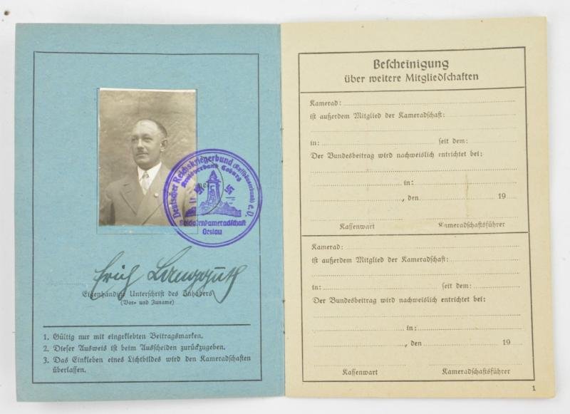 German Kyffhauserbund Memberpass Grouping — image 7