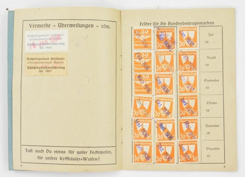 German Kyffhauserbund Memberpass Grouping — image 8