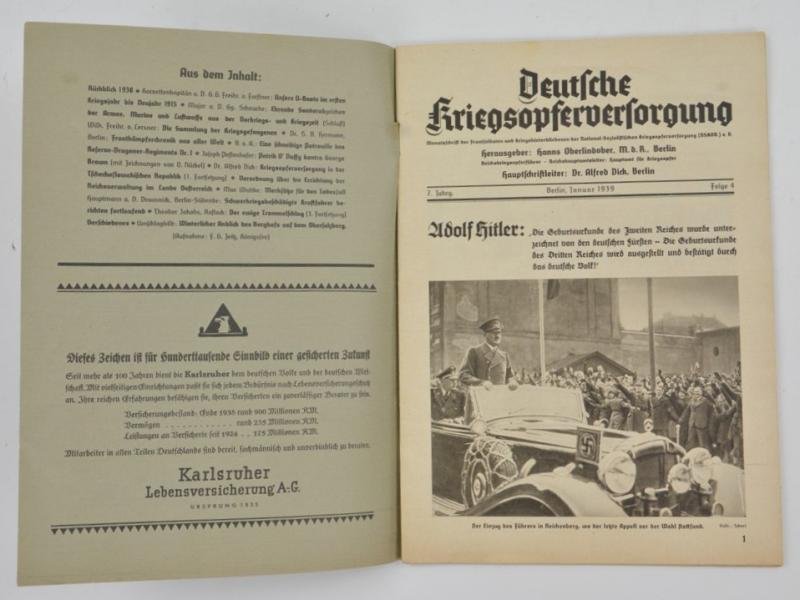 German NSKOV Magazine January 1939 — image 3