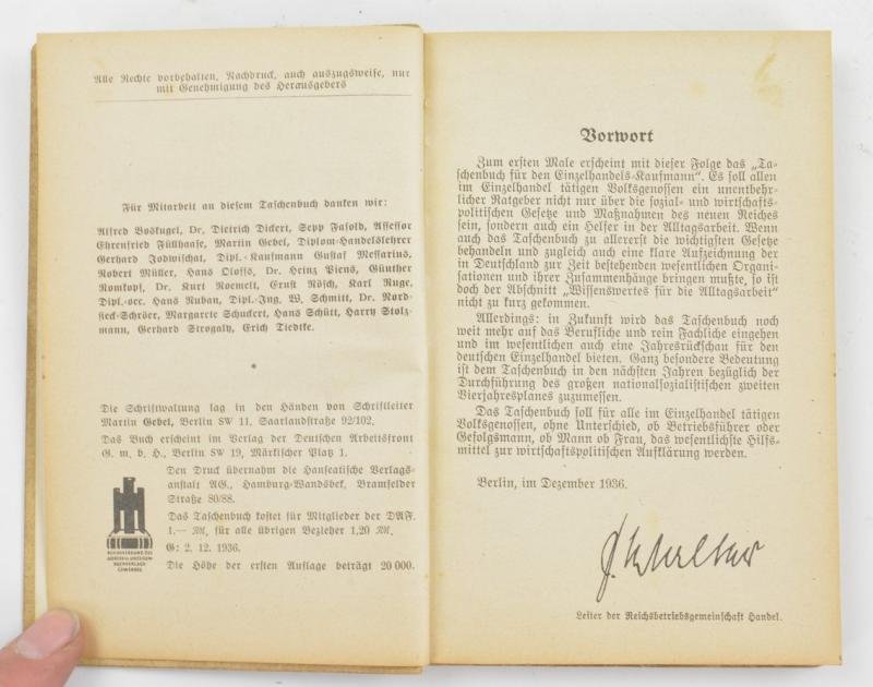 German Third Reich Era RAD 1937 Pocket Kalender — image 3