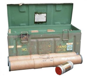 British WW2 No77 Phosphorus Handgrenade Case complete with Cartridges and …