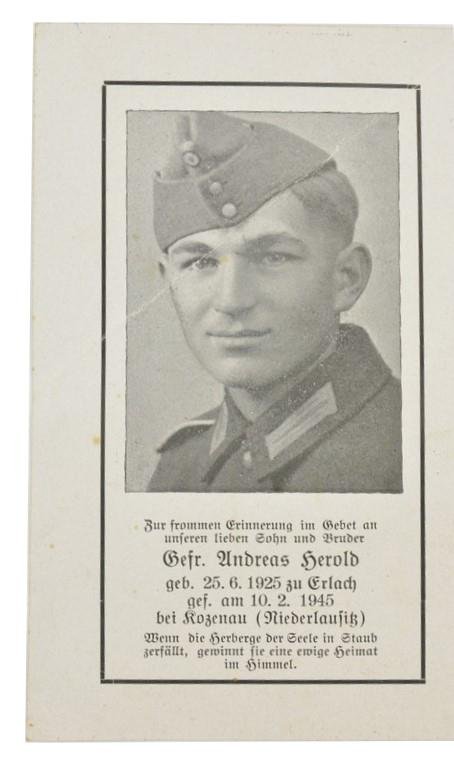 German Rememberance Deathcard Father & Sons — image 4
