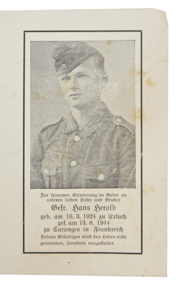 German Rememberance Deathcard Father & Sons — image 5