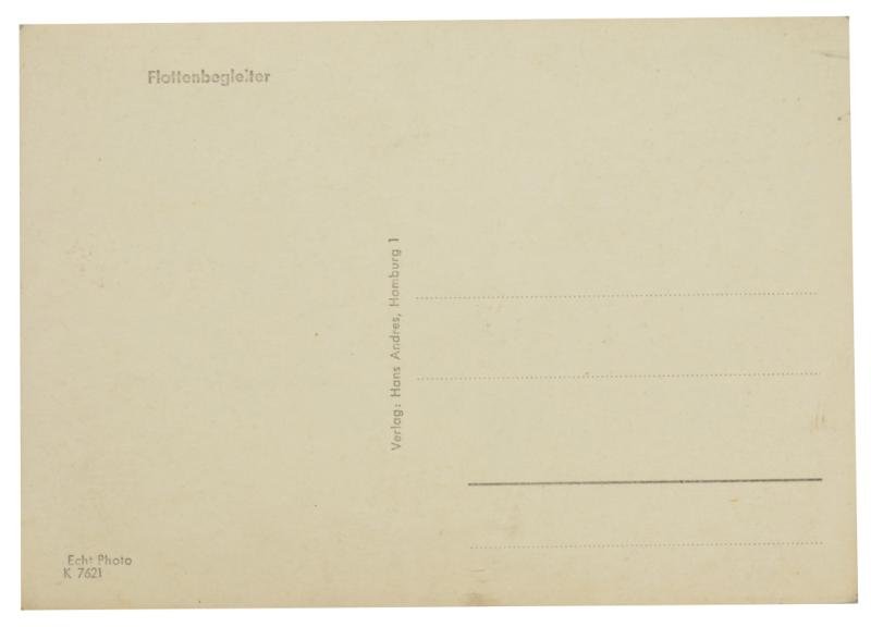 German KM Postcard 'Flottenbegleiter' — image 2