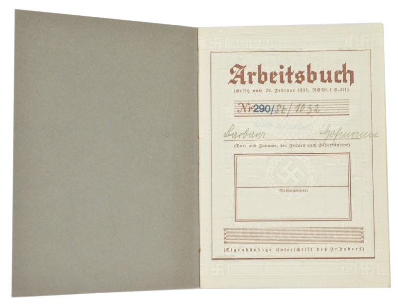 German Third Reich Workers Pass — image 3