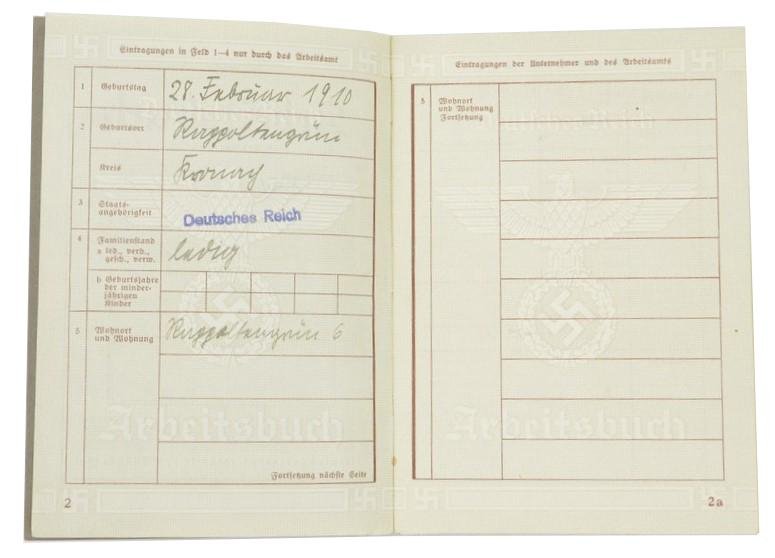 German Third Reich Workers Pass — image 4
