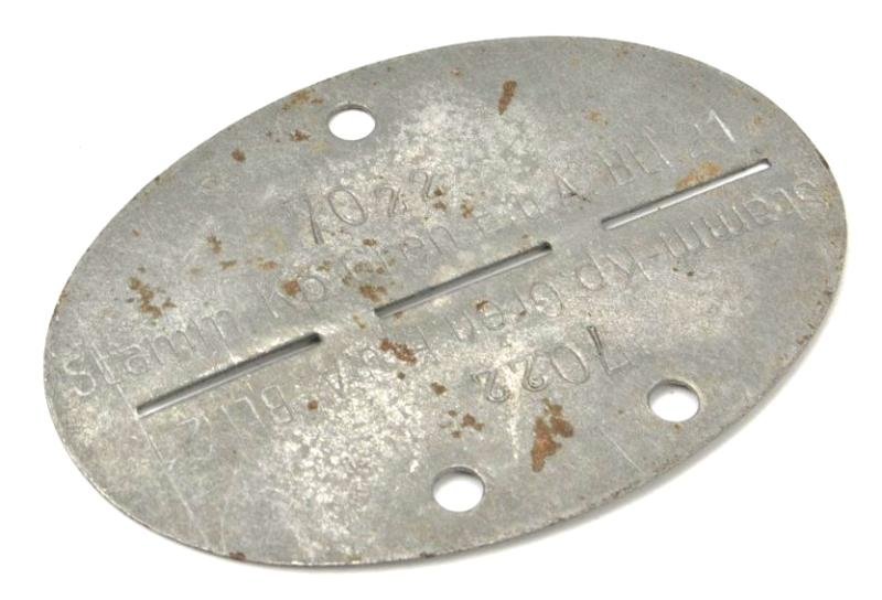 German WH Dog-Tag 'Stamm.Kp. Gren.E.u.A.Abt.21' — image 2