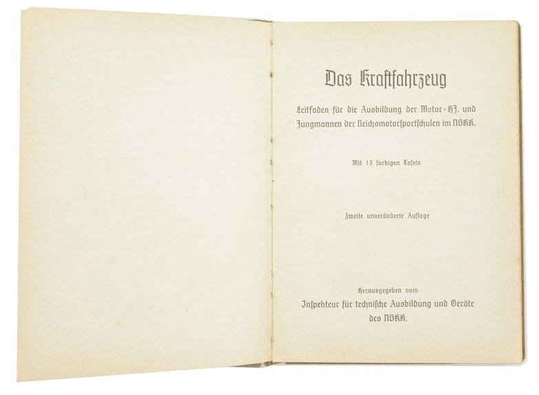 German NSKK Booklet 'Das Kraftfahrzeug' — image 2
