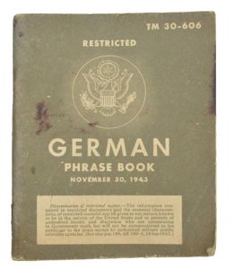US WW2 Phrase Book German 1943