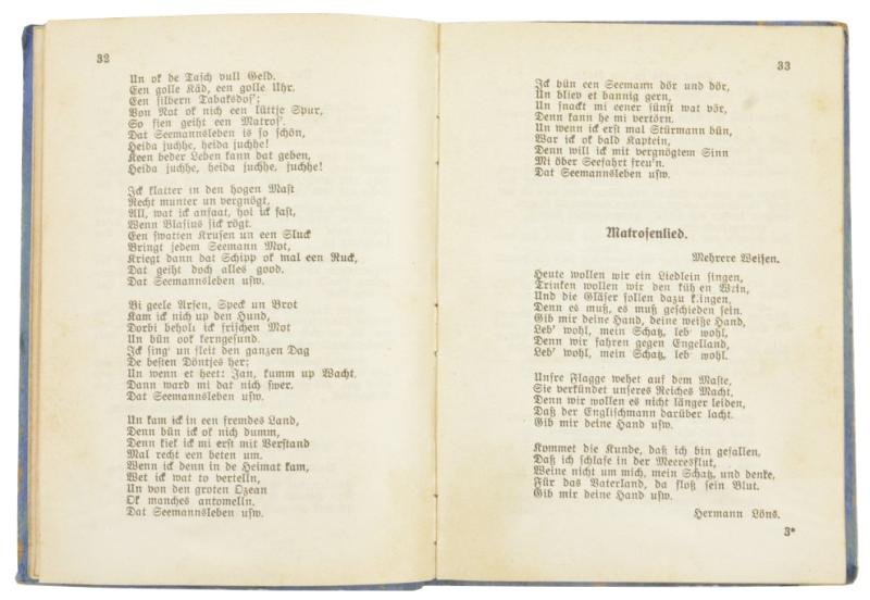 German Marine Song Book — image 3
