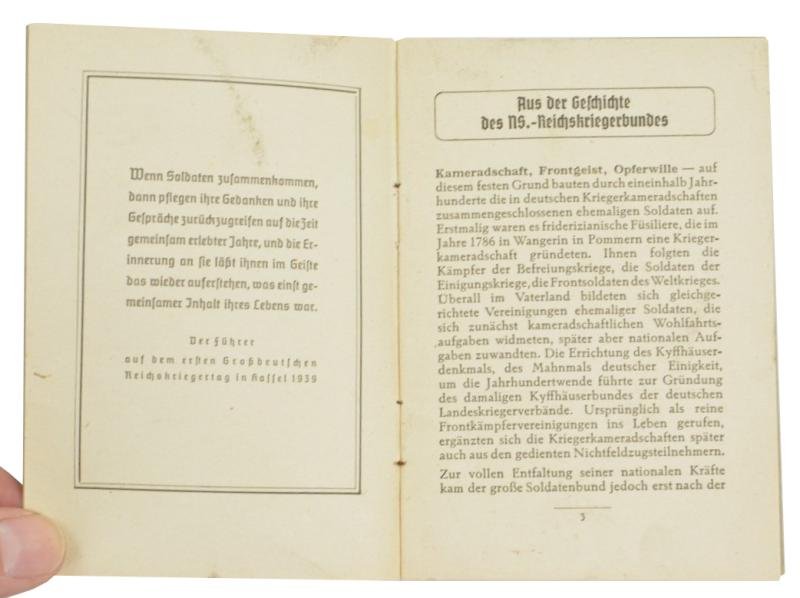 German NS-Reichskriegerbund Pocketbook — image 3