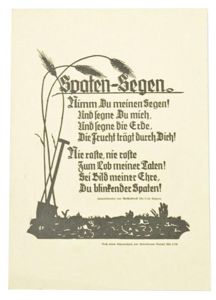 German RAD Postcard 'Spaten-Segen'