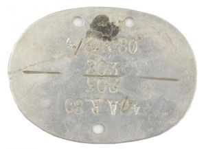 German WH Dog-Tag '4./A.R.80'