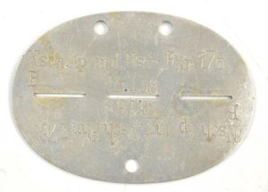German WH Dog-Tag 'Nsch Kp.mot.Nsch.Fhr.176'