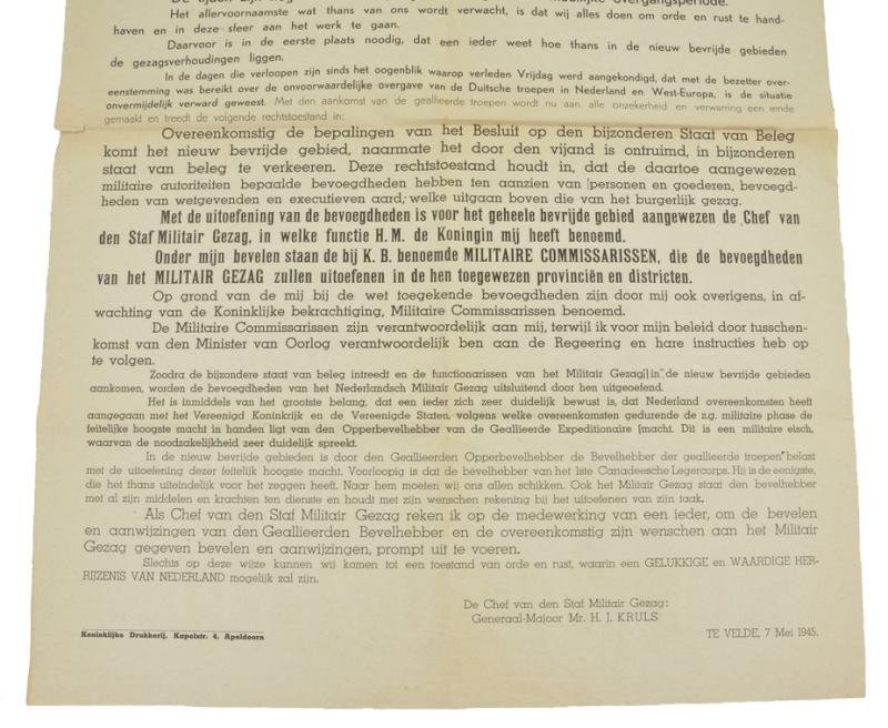 Dutch Announcement Poster 'Liberation' — image 3