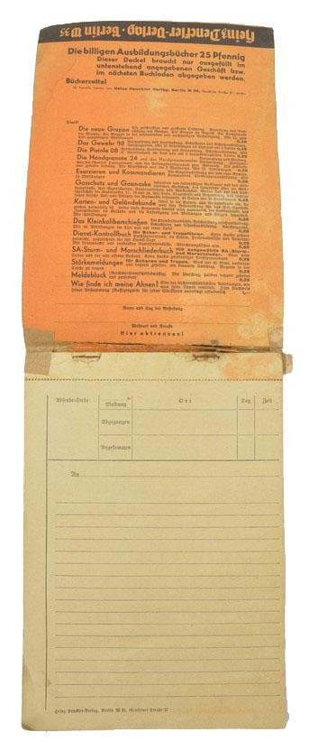 German WH 'Ubungs-Meldeblock' — image 2