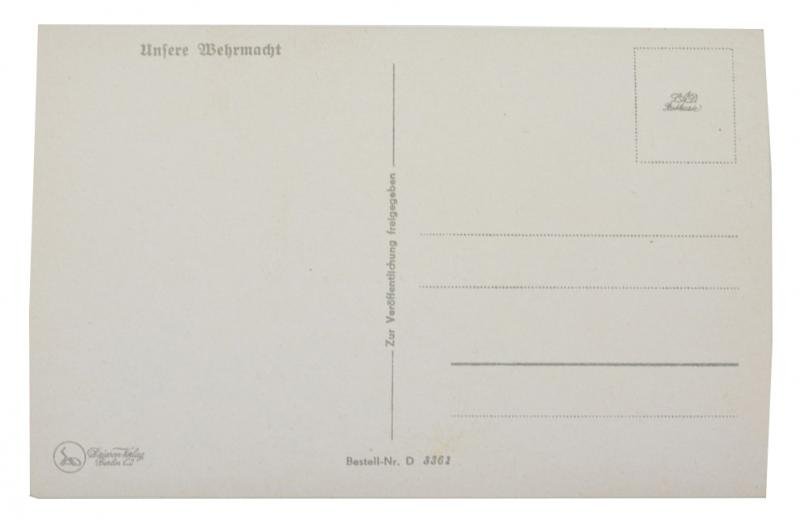 German Postcard 'Unsere Wehrmacht' — image 2