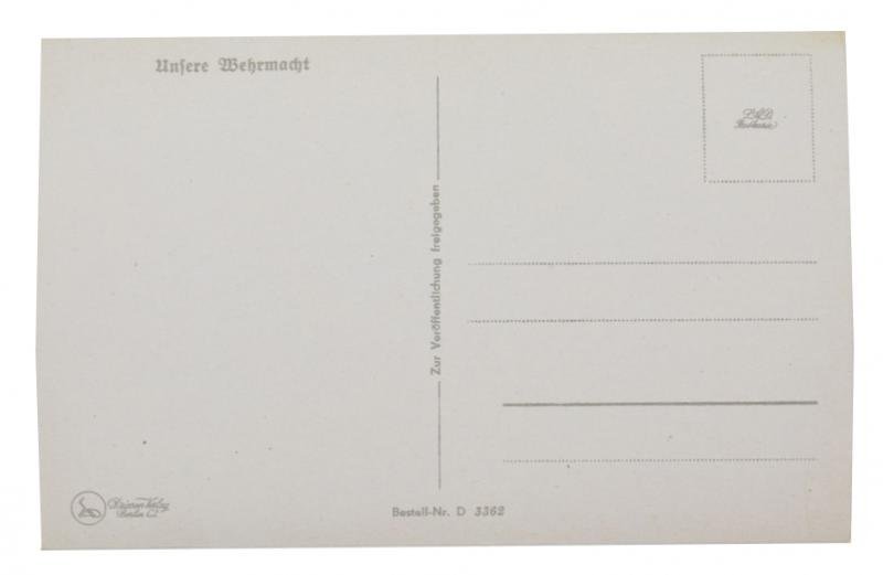 German Postcard 'Unsere Wehrmacht' — image 2