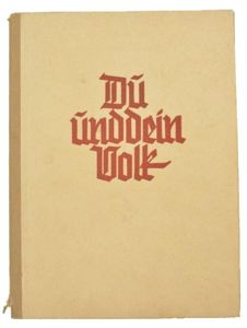 German NSLB Book 'Du Und Dein Volk'