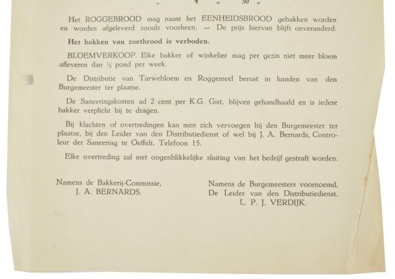 Dutch Announcement Leaflet 'Bread' — image 3